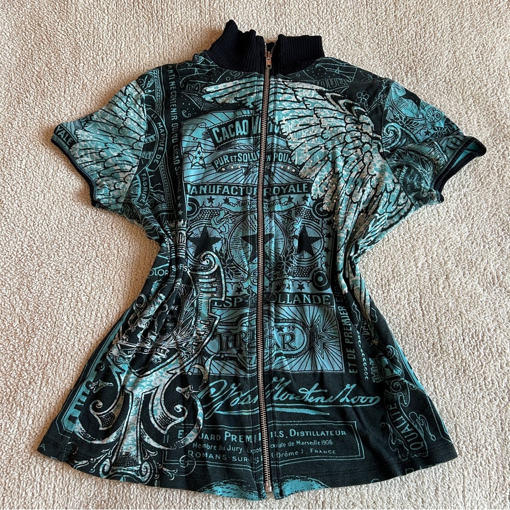 Y2K Zip Up Top